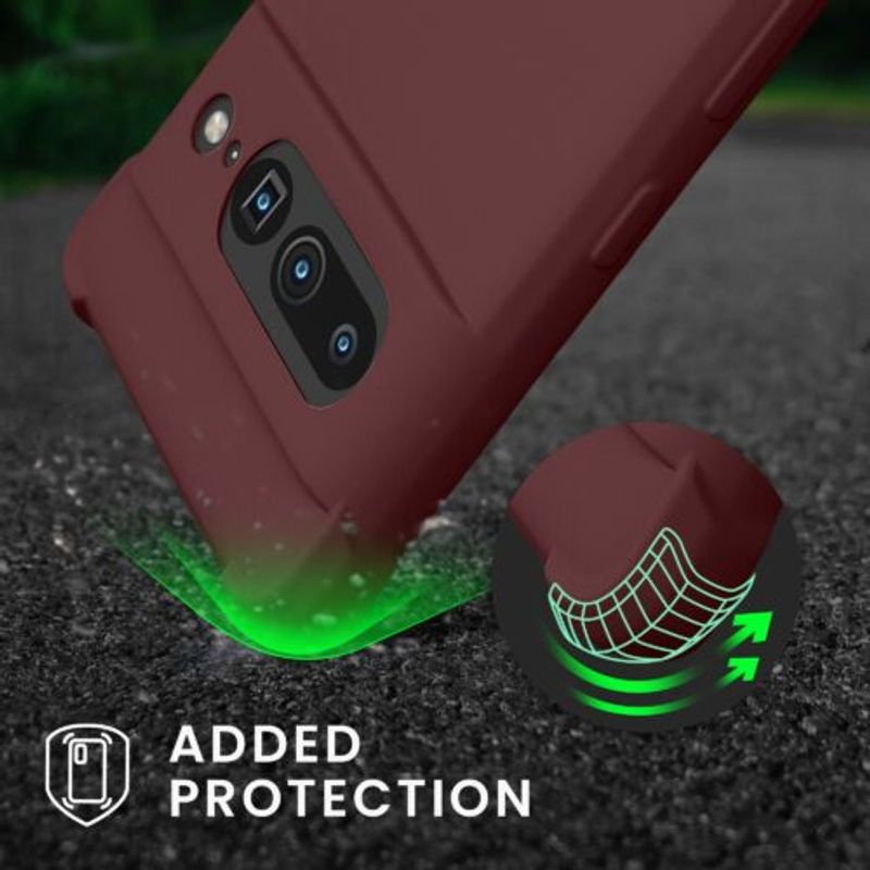 Laptop, Telefoane si Tablete - Telefoane mobile si accesorii - Accesorii Telefoane - Huse telefoane - Bumper kwmobile pentru Google Pixel 7 Pro, Silicon, Visiniu, 59967.187 - Infinity.ro