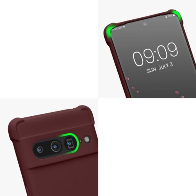 Laptop, Telefoane si Tablete - Telefoane mobile si accesorii - Accesorii Telefoane - Huse telefoane - Bumper kwmobile pentru Google Pixel 7 Pro, Silicon, Visiniu, 59967.187 - Infinity.ro