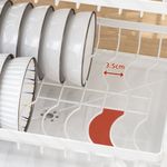Casa si Gradina - Bucatarie si vesela - Organizare si depozitare bucatarie - Scurgator vase - Raft scurgator de vase, Quasar & Co.®, etajat, cu suport cutite, tacamuri, tocator, tava scurgere,42.4x30x41cm, metal - Infinity.ro