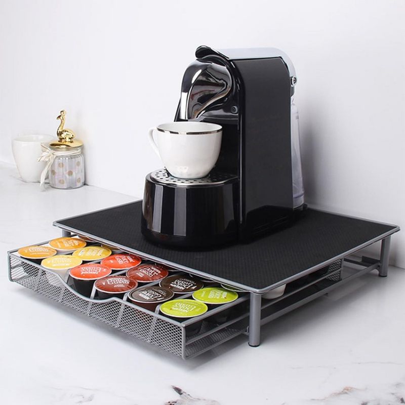 Electronice si Electrocasnice - Electrocasnice bucatarie - Preparare bauturi - Accesorii si consumabile aparate preparare bauturi - Suport pentru 36 capsule cafea,Quasar & Co.®,suport cafetiera, stand orizontal,suprafata antiaderenta,35x39x7,7 cm,metal - Infinity.ro