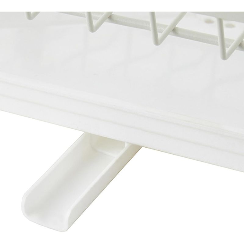 Casa si Gradina - Bucatarie si vesela - Organizare si depozitare bucatarie - Scurgator vase - Raft scurgator de vase, Quasar & Co.®, etajat, cu suport cutite, tacamuri, tocator, tava scurgere,42.4x30x41cm, metal - Infinity.ro