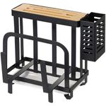 Casa si Gradina - Bucatarie si vesela - Organizare si depozitare bucatarie - Suporturi tacamuri si vase - Suport ustensile bucatarie, Quasar & Co.®, pentru capac/tocator, tacamuri si cutite, otel inoxidabil, 24x13x23.5cm,negru - Infinity.ro