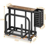 Casa si Gradina - Bucatarie si vesela - Organizare si depozitare bucatarie - Suporturi tacamuri si vase - Suport ustensile bucatarie, Quasar & Co.®, pentru capac/tocator, tacamuri si cutite, otel inoxidabil, 24x13x23.5cm,negru - Infinity.ro
