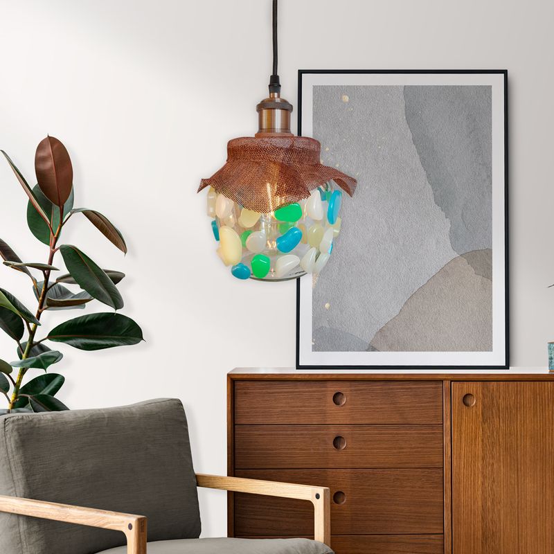 Casa si Gradina - Corpuri si surse de iluminat - Veioze si lampi - Lampadare - Lustra cu efect fosforescent in intuneric - Infinity.ro