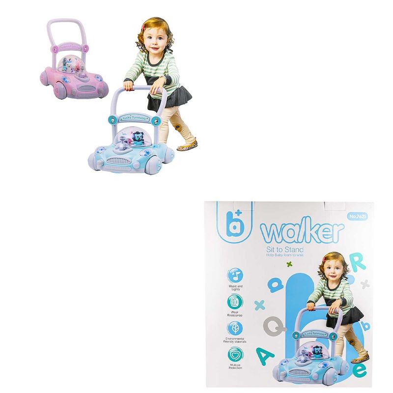 Jucarii, Copii si Bebe - Carucioare si articole de transport - Premergatoare - Antemergator, masinuta, cu sunete, 7Toys - Infinity.ro