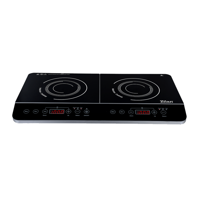 Electronice si Electrocasnice - Aragazuri, cuptoare si hote - Plite incorporabile - Plite cu inductie - Plita cu inductie Zilan ZLN8088 Neagra, doua ochiuri, putere 3500W, geam din cristal negru - Infinity.ro