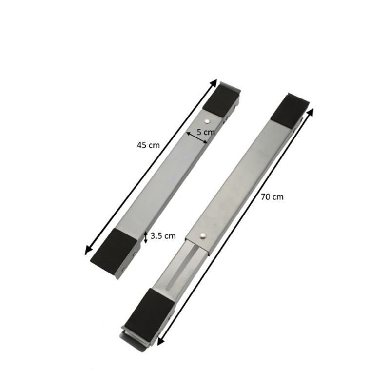 Casa si Gradina - Sanitare - Suporturi si accesorii baie - Suporturi baie - Suport mobil extensibil Zilan ZLN4767 Negru cu roti si anti derapant - Infinity.ro