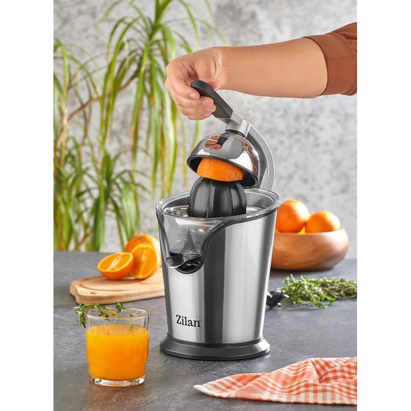 Electronice si Electrocasnice - Electrocasnice bucatarie - Preparare bauturi - Storcatoare de fructe - Storcator de citrice Zilan ZLN1765 din otel inoxidabil, Antiderapant, 2 conuri de dimensiuni diferite - Infinity.ro