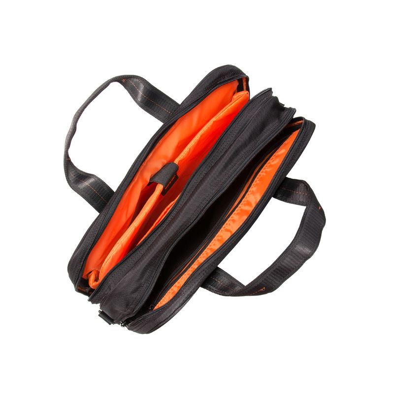 Laptop, Telefoane si Tablete - Laptopuri si accesorii - Accesorii Laptop - Genti laptop - Geanta laptop 15 inch Crest 41x31x12 cm, negru / portocaliu - Infinity.ro