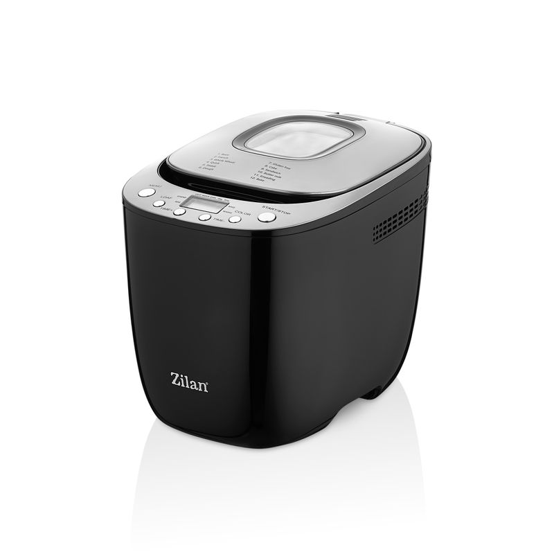 Electronice si Electrocasnice/Electrocasnice bucatarie/Preparare paine/Masini de paine - Masina de facut paine Zilan ZLN5213 Negru, putere 550W, ecran digital, coacere ajustabila - Infinity.ro