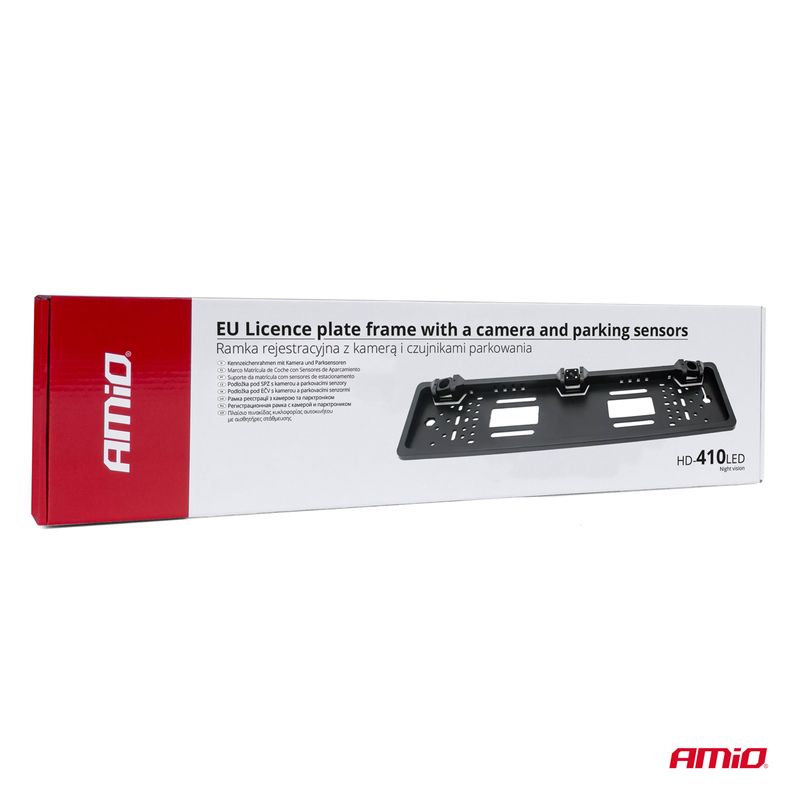 Auto si Moto - Electronice auto - Senzori de parcare - Suport numar inmatriculare cu Camera Video Night Vision si 2 senzori de parcare - Infinity.ro