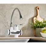 Casa si Gradina - Sanitare - Lavoar baie si accesorii - Baterii sanitare - Robinet electric Z-Inox ZLN5480 Alb, incalzire instanta, putere 3000W, inox - Infinity.ro