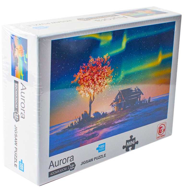 Jucarii, Copii si Bebe - Jucarii si jocuri - Jocuri si puzzle - Puzzle - Puzzle carton mini, Aurora Boreala, 1000 piese, 7Toys - Infinity.ro