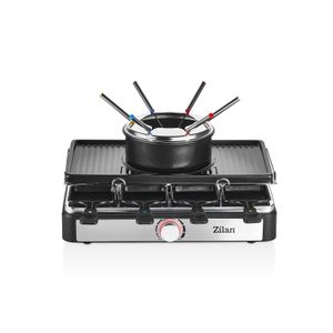 Gratar electric cu fondue Zilan ZLN8856, raclette, putere 1400 W, indicator luminos