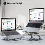 Laptop, Telefoane si Tablete - Laptopuri si accesorii - Accesorii Laptop - Standuri/Coolere notebook - Stand pentru laptop si tableta rotativ 360° grade, pliabil si portabil, inaltime reglabila, 2 Coolere integrate - Infinity.ro