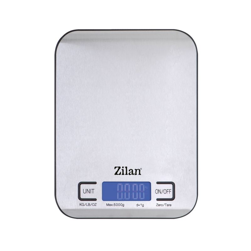 Electronice si Electrocasnice - Electrocasnice bucatarie - Mixere, tocatoare & roboti de bucatarie - Cantare de bucatarie - Cantar alimentar digital Zilan ZLN2984 Gri, capacitate 5000g, inchidere automata - Infinity.ro