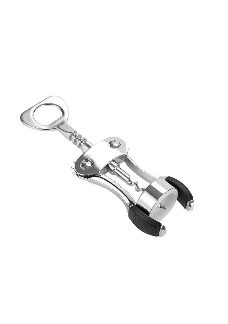 Tirbuson  Profesional pentru Sticle de Vin  Imbuteliate  din Otel cu Manere  Anti-alunecare 2 in 1 - 21,5 cm G Glixicom®