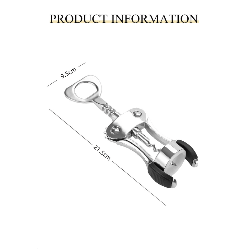 Casa si Gradina - Bucatarie si vesela - Accesorii bar - Tirbusoane si dopuri - Tirbuson  Profesional pentru Sticle de Vin  Imbuteliate  din Otel cu Manere  Anti-alunecare 2 in 1 - 21,5 cm G Glixicom® - Infinity.ro