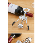 Casa si Gradina - Bucatarie si vesela - Accesorii bar - Tirbusoane si dopuri - Tirbuson  Profesional pentru Sticle de Vin  Imbuteliate  din Otel cu Manere  Anti-alunecare 2 in 1 - 21,5 cm G Glixicom® - Infinity.ro