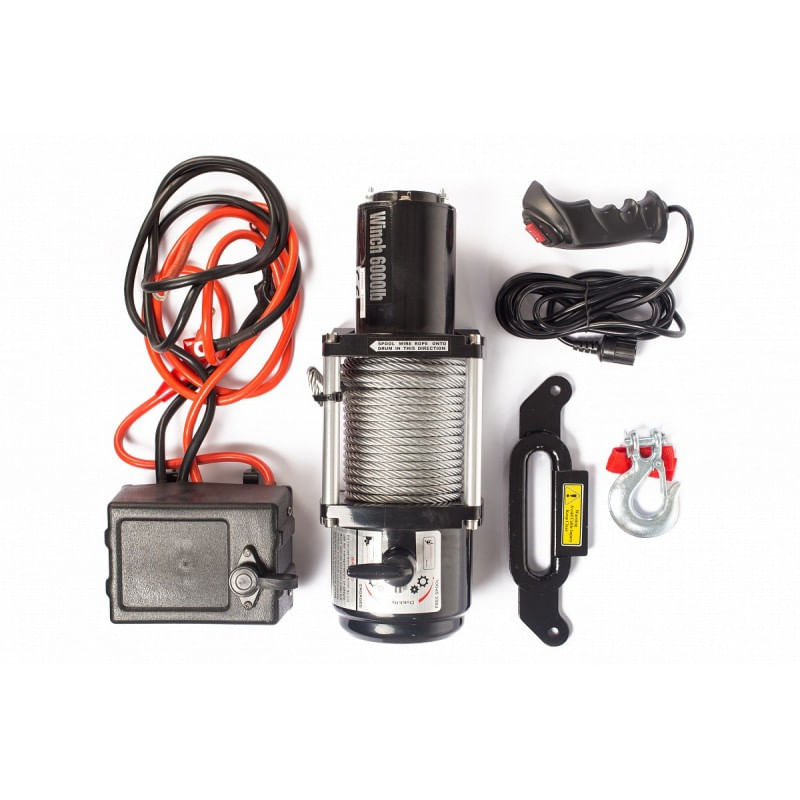 Casa si Gradina - Constructii - Depozitare, transport si protectie - Echipamente pentru transport si ridicat - Troliu auto cu telecomanda pe fir 12V 8000LBS 3629 kg T-114803 TOR-Industries - Infinity.ro