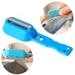 Casa si Gradina - Bucatarie si vesela - Ustensile bucatarie - Razatori si curatatoare - Aparat 2 in 1 pentru Curatat Solzi si Eviscerat Peste cu Capac 19,5 x 5,5 cm Albastru - Infinity.ro