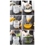Casa si Gradina - Bucatarie si vesela - Ustensile bucatarie - Site bucatarie, strecuratori si accesorii - Punga pentru Filtrat si Strecurat Alimente cu Plasa Fina Reutilizabila Inchidere cu Snur 30 x 20 cm Glixicom - Infinity.ro