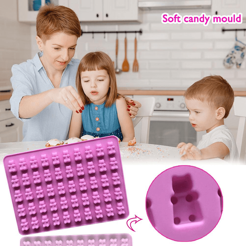 Casa si Gradina - Bucatarie si vesela - Ustensile bucatarie - Forme prajituri - Forma de Silicon pentru 50 de  Jeleuri Ursuleti 19 x 14 cm G Glixicom® - Infinity.ro