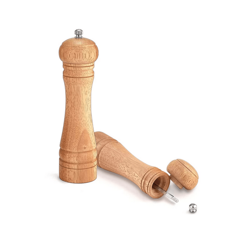 Casa si Gradina - Bucatarie si vesela - Ustensile bucatarie - Rasnite si dozatoare condimente - Set 2 Bucati Rasnita Piper - Sare din Lemn si Metal cu Sistem de Macinare Ceramic Reglabil 22 x 5,5 cm G Glixicom® - Infinity.ro