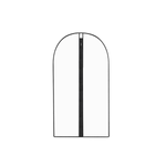 Market - Spalare si intretinere rufe - Produse intretinere textile - Intretinere textile - Husa Haine Transparenta pentru Depozitare sau Transport din PEVA G Glixicom® 60 x 80 cm Alb - Negru - Infinity.ro