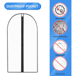 Market - Spalare si intretinere rufe - Produse intretinere textile - Intretinere textile - Husa Haine Transparenta pentru Depozitare sau Transport din PEVA G Glixicom® 60 x 80 cm Alb - Negru - Infinity.ro