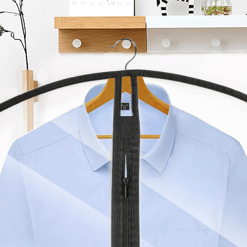 Market - Spalare si intretinere rufe - Produse intretinere textile - Intretinere textile - Husa Haine Transparenta pentru Depozitare sau Transport din PEVA G Glixicom® 60 x 80 cm Alb - Negru - Infinity.ro