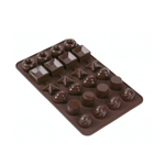 Casa si Gradina - Bucatarie si vesela - Ustensile bucatarie - Forme prajituri - Forma pentru Bomboane Ciocolata din Silicon 24 de Forme Diferite 24 x 16 cm G Glixicom® - Infinity.ro