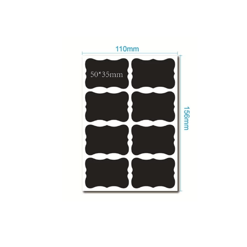 PC, gaming si accesorii - Imprimante, scanere & consumabile - Consumabile si accesorii - Benzi etichete - Set 40 Etichete din PVC Autoadezive Negre cu Marker Alb pentru Borcane Reutilizabile G Glixicom® - Infinity.ro