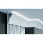 Casa si Gradina - Constructii - Materiale constructii - Profile decorative - Scafa luminoasa - cornisa masca galerie perdea , din poliuretan,Tesori F, KF801, 12cmx6cmx200cm - Infinity.ro