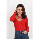 Fashion, accesorii si bijuterii - Femei - Imbracaminte femei - Camasi si bluze femei - Bluza dama casual X Style, rosu,  M - Infinity.ro