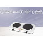 Electronice si Electrocasnice - Aragazuri, cuptoare si hote - Plite incorporabile - Plite electrice - Plita electrica Floria Alb ZLN-2843, 18.5 x 15.5 cm, 2 ochiuri, termostat reglabil, - Infinity.ro