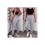 Fashion, accesorii si bijuterii - Femei - Imbracaminte femei - Pantaloni femei - Pantaloni Trening dama Hello, gri,  M - Infinity.ro