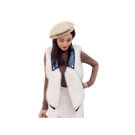 Fashion, accesorii si bijuterii - Femei - Imbracaminte femei - Sacouri si veste femei - Vesta dama Pufoasa Anina, alb - Infinity.ro