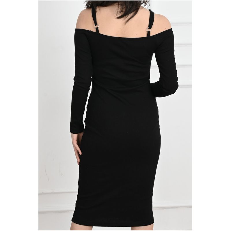 Fashion, accesorii si bijuterii - Femei - Imbracaminte femei - Rochii femei - Rochie casual dama Athena, negru - Infinity.ro