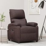 Casa si Gradina - Mobilier - Scaune si fotolii - Fotolii - Fotoliu rabatabil electric, maro inchis, material textil - Infinity.ro