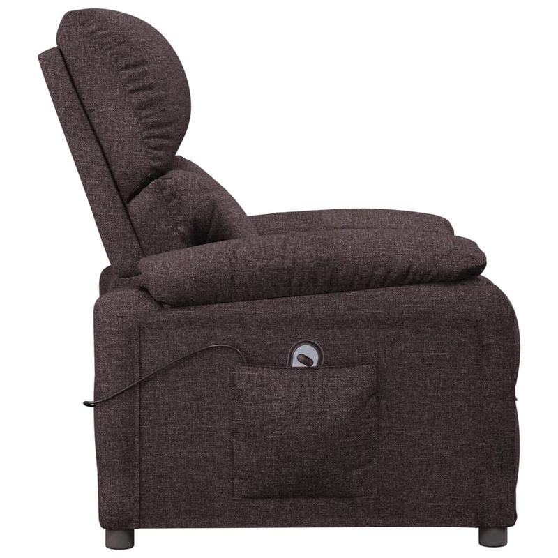 Casa si Gradina - Mobilier - Scaune si fotolii - Fotolii - Fotoliu rabatabil electric, maro inchis, material textil - Infinity.ro