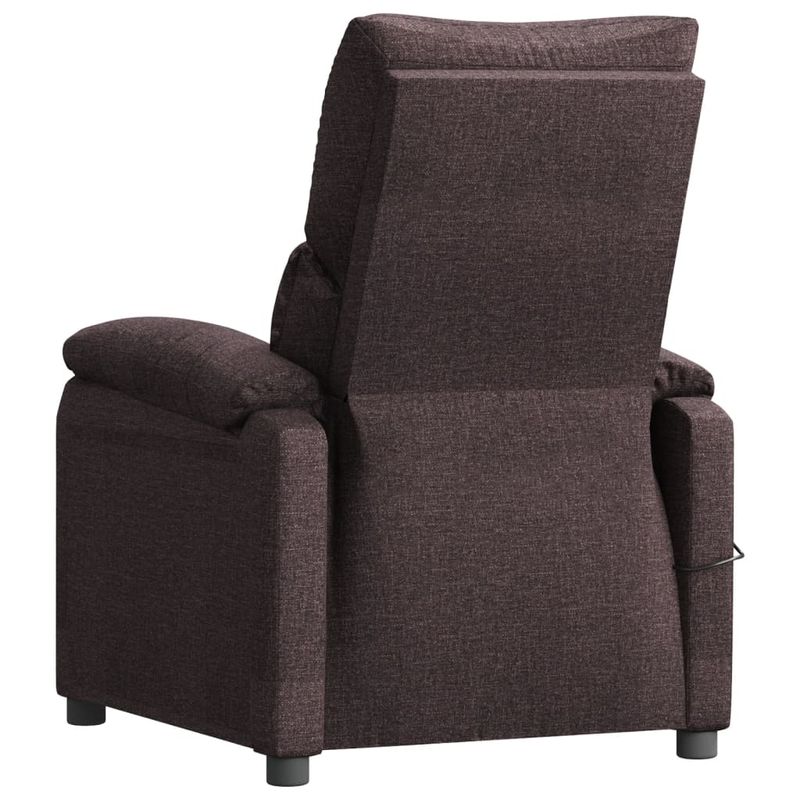 Casa si Gradina - Mobilier - Scaune si fotolii - Fotolii - Fotoliu rabatabil electric, maro inchis, material textil - Infinity.ro