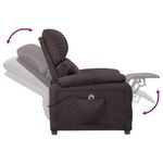 Casa si Gradina - Mobilier - Scaune si fotolii - Fotolii - Fotoliu rabatabil electric, maro inchis, material textil - Infinity.ro