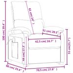 Casa si Gradina - Mobilier - Scaune si fotolii - Fotolii - Fotoliu rabatabil electric, maro inchis, material textil - Infinity.ro