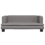 Petshop - Accesorii petshop - Culcusuri si custi - Culcusuri si saltele - Pat de caini, gri, 80x45x30 cm, piele ecologica - Infinity.ro