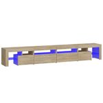 Casa si Gradina - Mobilier - Comode si corpuri - Comode - Comoda TV cu lumini LED, stejar sonoma,260x36,5x40cm - Infinity.ro