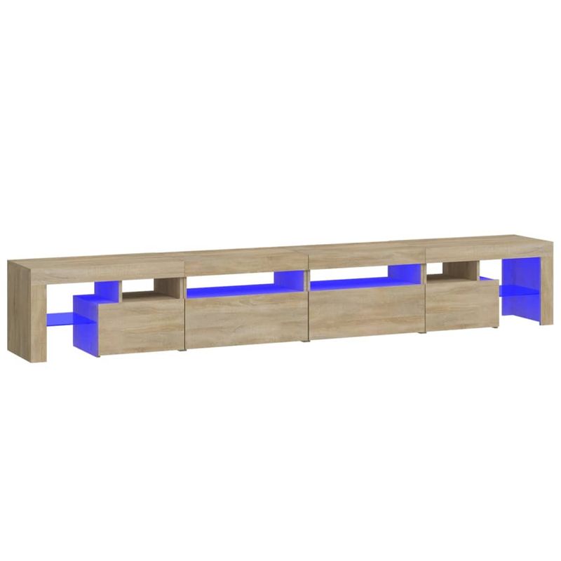 Casa si Gradina - Mobilier - Comode si corpuri - Comode - Comoda TV cu lumini LED, stejar sonoma,260x36,5x40cm - Infinity.ro