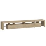 Casa si Gradina - Mobilier - Comode si corpuri - Comode - Comoda TV cu lumini LED, stejar sonoma,260x36,5x40cm - Infinity.ro