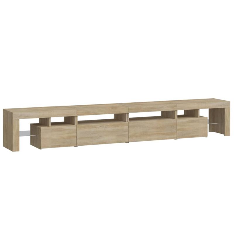 Casa si Gradina - Mobilier - Comode si corpuri - Comode - Comoda TV cu lumini LED, stejar sonoma,260x36,5x40cm - Infinity.ro