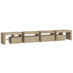Casa si Gradina - Mobilier - Comode si corpuri - Comode - Comoda TV cu lumini LED, stejar sonoma,260x36,5x40cm - Infinity.ro